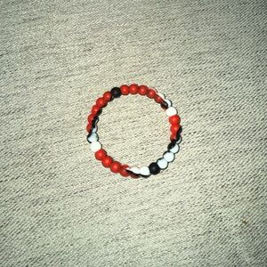 Lokai Red, Black, and White Beaded Bracelet